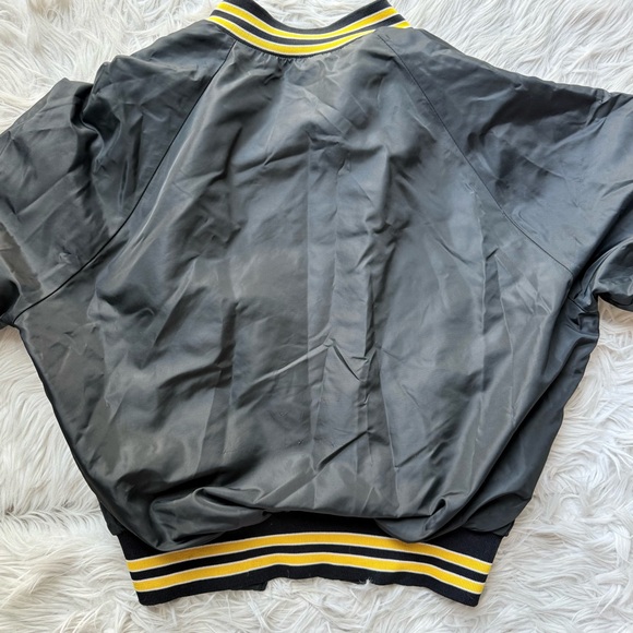 Vintage Retro Varsity Coaches Bomber Satin Buttons Up Jacket Dunbrooke USA L - Picture 7 of 12